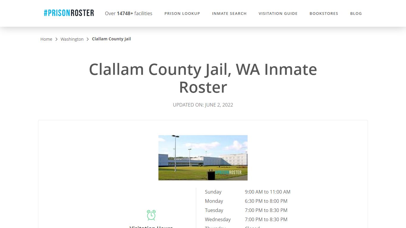 Clallam County Jail, WA Inmate Roster