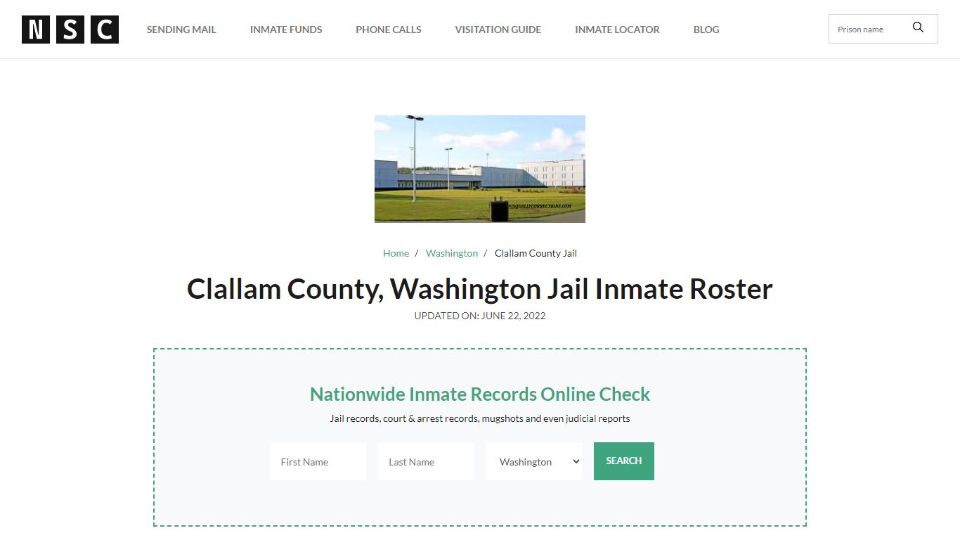 Clallam County, Washington Jail Inmate List